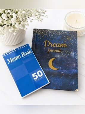 Dream Journal Notebook with Blue Memo Book NWT